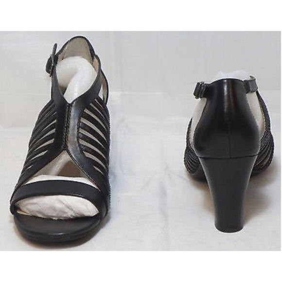 Ellen Tracy Miles leather open toe heels s… - Picture 3 of 15